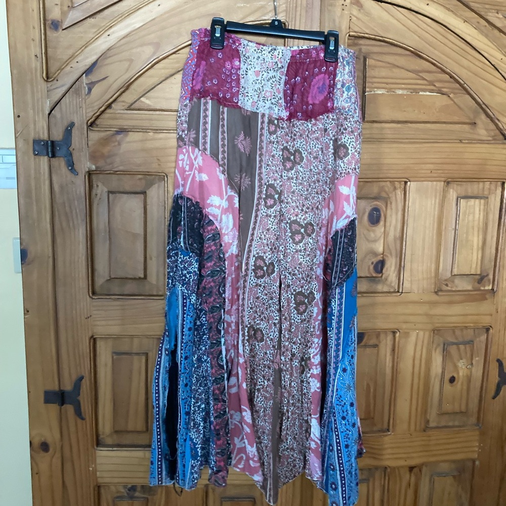 Tigerlily Multicolor Patchwork Maxi Skirt Vintage - image 1